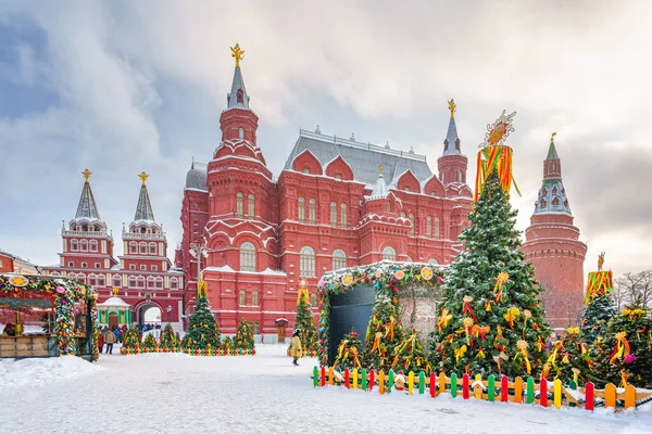 Tempo de Natal em Moscou Rússia — Fotografia de Stock