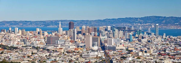 Panoramic cityscape of San Francisco at sunny day — Stock Photo, Image