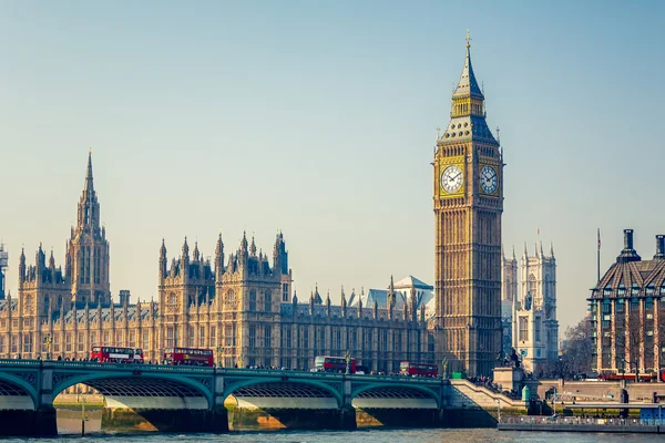 Μεγάλα ben και σπίτια του κοινοβουλίου, Λονδίνο — Φωτογραφία Αρχείου