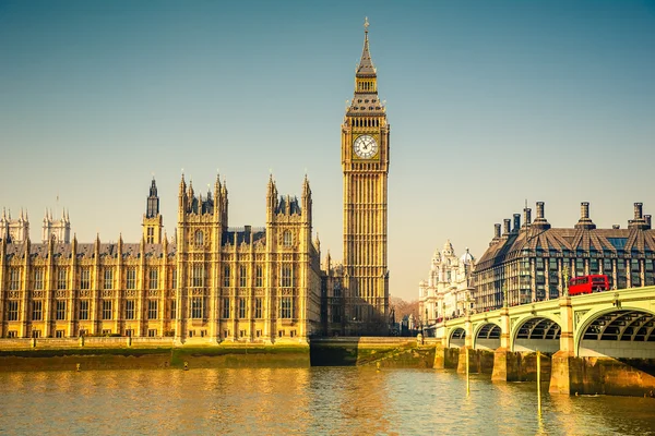 Duży ben i domy parlamentu, Londyn — Zdjęcie stockowe