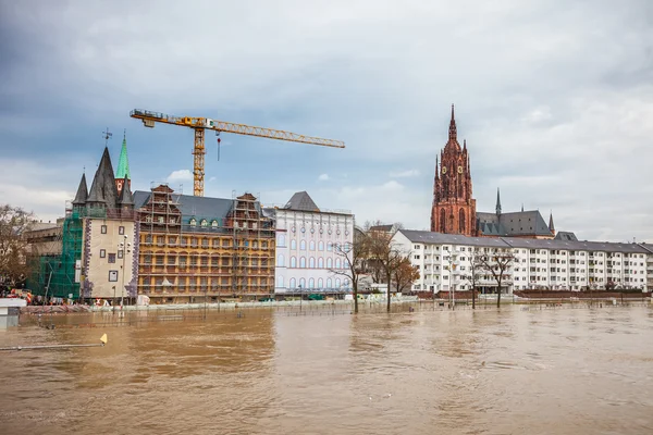 Flood in Frankfurt — Stock Photo, Image