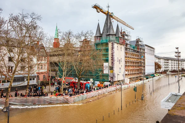 Flood in Frankfurt — Stock Photo, Image