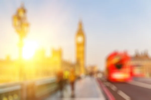 Bokeh de Big Ben et Westminster Bridge, Londres — Photo