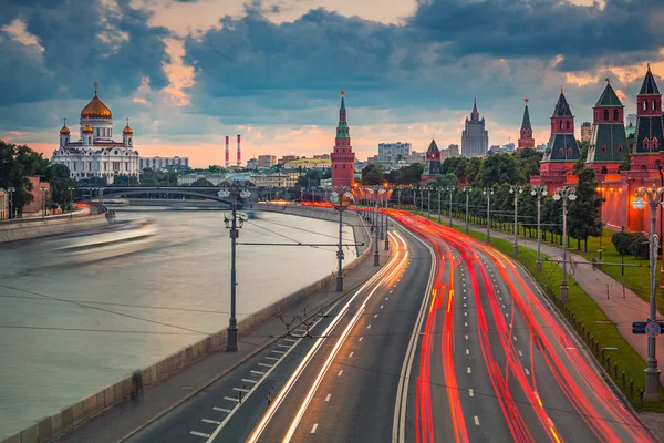 Moskau in der Abenddämmerung — Stockfoto