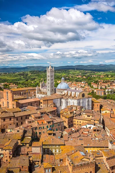 Flygfoto över siena — Stockfoto