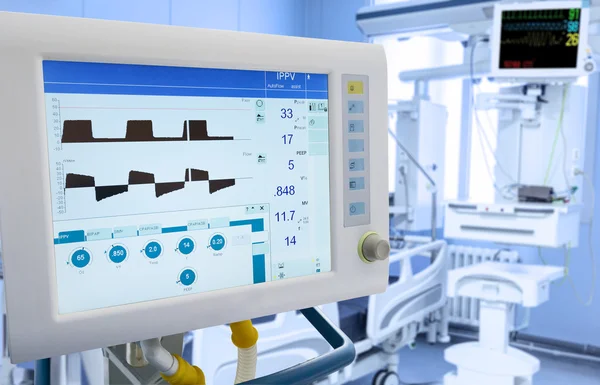 Mechanische ventilatie van de longen — Stockfoto