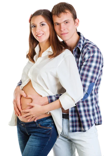 Pareja joven esperando un nuevo bebé —  Fotos de Stock