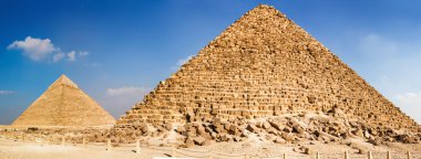 Pyramid of Menkaure and pyramid of Khafre clipart