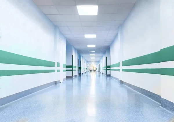 Lange gang in het ziekenhuis — Stockfoto