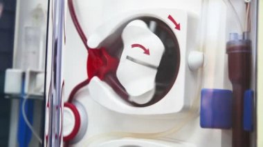 Diyaliz cihaz pompanın dönen