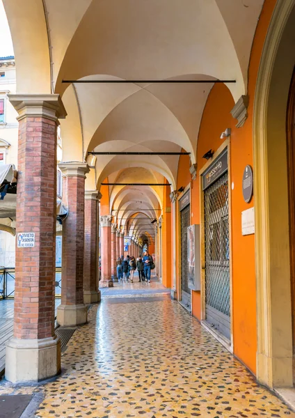 Downtown porch in Bologna — Stock Photo, Image