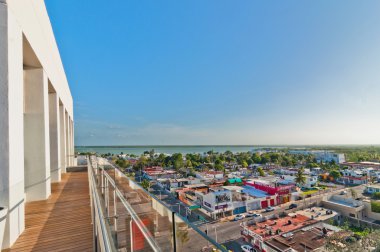 panoramic view of downtown in Chetumal, Mexico clipart
