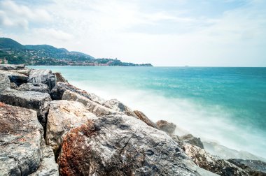 Lerici - İtalya Akdeniz uzun pozlama 