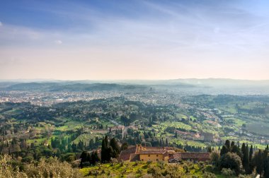 Firenze Fiesole üzerinden panoramik manzaralı