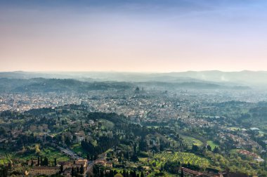Firenze Fiesole üzerinden panoramik manzaralı