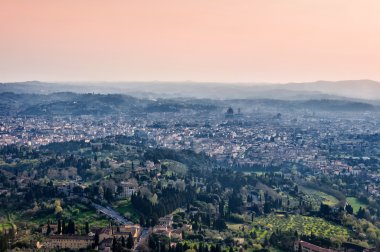 Panoramic view of Firenze from Fiesole clipart