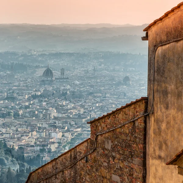 Πανοραμική θέα στη Φλωρεντία από Fiesole. Τοσκάνη, Ιταλία — Φωτογραφία Αρχείου
