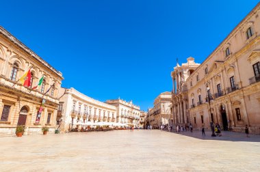Piazza del Duomo Ortigia, Syracuse, İtalya