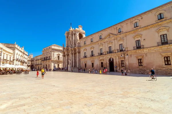 Piazza del Duomo à Ortigia, Syracuse, Italie — Photo