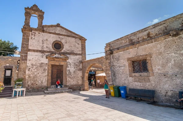 Marzamemi piccolo villaggio di pescatori nel sud-est della Sicilia Italia — Foto Stock