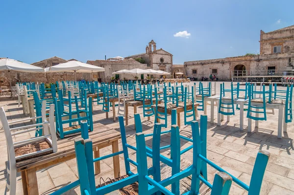 Marzamemi pequeño pueblo de pescadores en el sureste de Sicilia - Italia — Foto de Stock