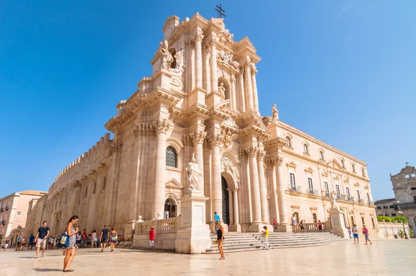 Piazza del Duomo v Ortigia, Siracusa, Itálie — Stock fotografie