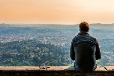 Firenze Fiesole üzerinden panoramik manzaralı