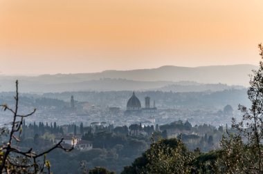 Firenze Fiesole üzerinden panoramik manzaralı