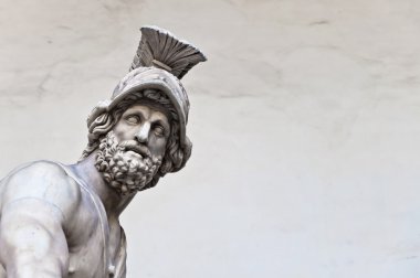 Statue of greek hero Menelaus holding Patroclus in Florence clipart