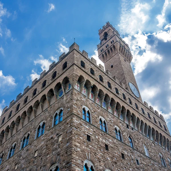 Palazzo Vecchio w Piazza della Signoria we Florencji — Zdjęcie stockowe