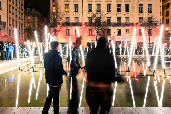 Festival de luzes em Lyon — Fotografia de Stock