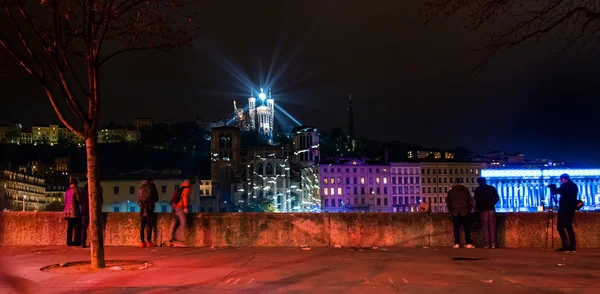 Festival of lights in Lyon — Stock Photo, Image