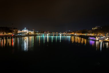 Lyon manzarası ışık Festivali sırasında