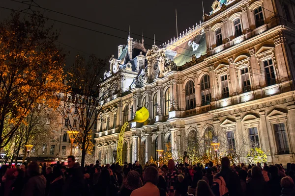 Festival of lights in Lyon — Stock Photo, Image