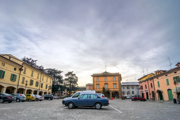 Praça principal em Cavriago, Itália — Fotografia de Stock