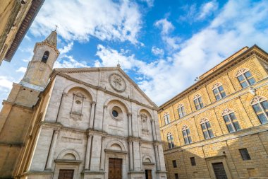 Pienza, İtalya sokak görünümü