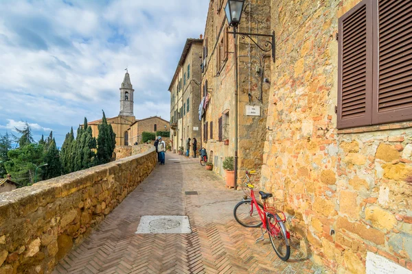 Θέα στο δρόμο στην Pienza, Ιταλία — Φωτογραφία Αρχείου