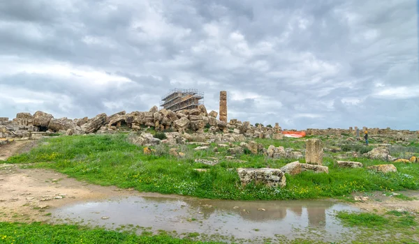 Ruïnes van Griekse tempel, selinunte, Sicilië, Italië — Stockfoto