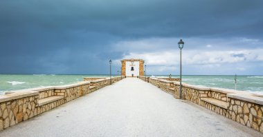 liman ve waterfront Trapani, Sicilya