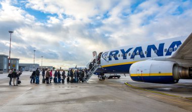 Ryanair Jet uçak yolcu yolcu