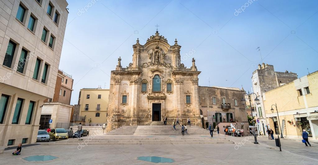 Kirche St. Franziskus. matera. Basilikata. Italien. — Redaktionelles