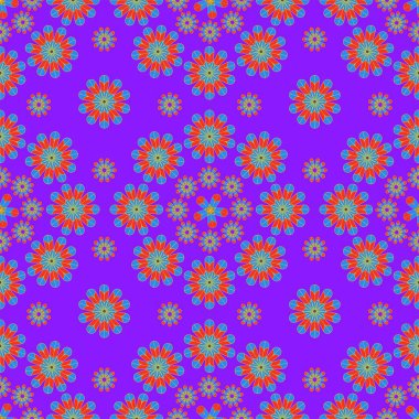 Soyut geometrik desensiz çiçek deseni; renkli geometrik çiçek deseni tekrar eden desen; tekstil ve balmumu kumaş için kullanılabilir