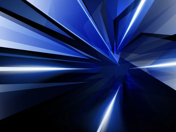 Fondo abstracto oscuro de los rayos luminosos azules — Vector de stock