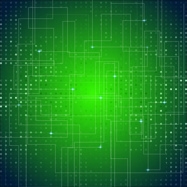 回路基板テクスチャ緑の抽象的なベクトルの背景 — ストックベクタ
