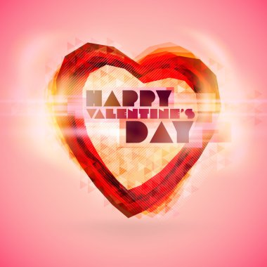 Valentines Day Abstract Background. Romantic Vector Illustration for Greeting Cards Design. Happy Valentines Day