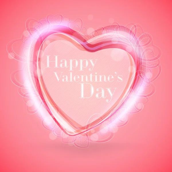 Valentines Day Abstract Background. Romantic Vector Illustration for Greeting Cards Design. Happy Valentines Day — Stok Vektör