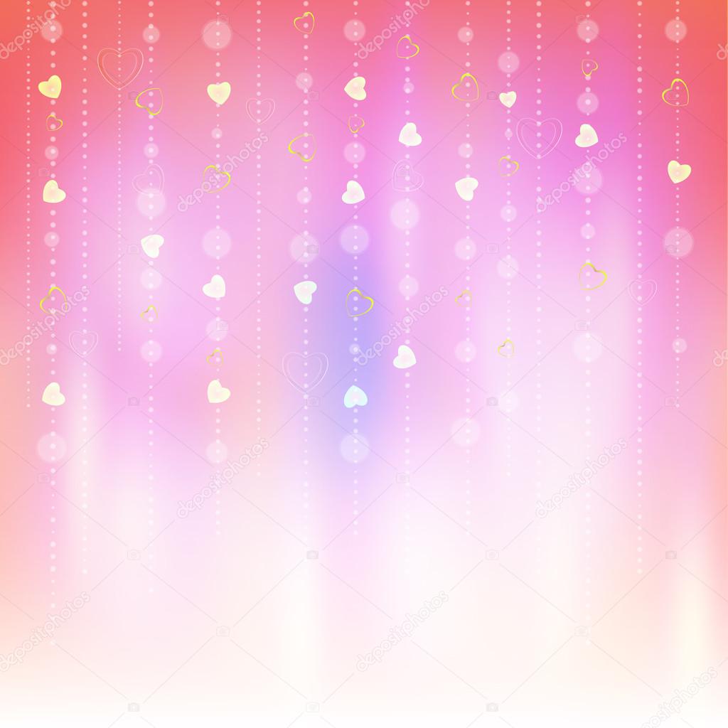 Valentines Day Abstract Background. Romantic Vector Illustration for Greeting Cards Design. Happy Valentines Day