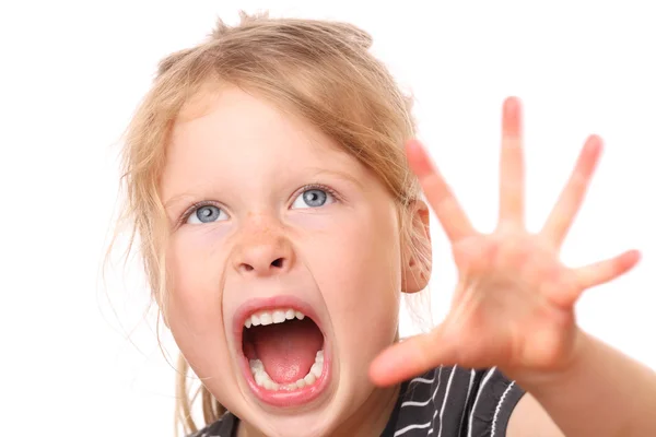 Una chica gritando —  Fotos de Stock