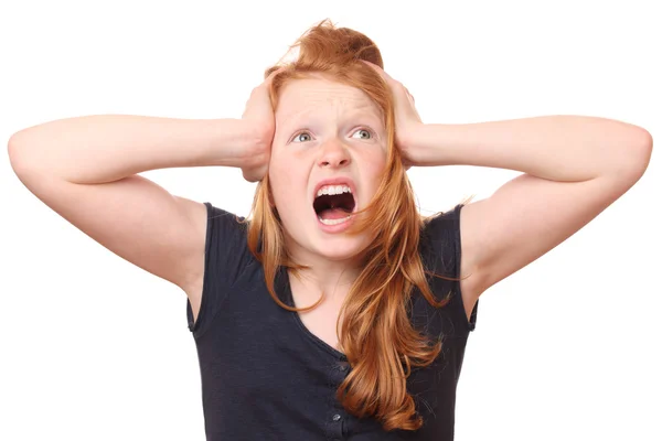 Una chica gritando —  Fotos de Stock