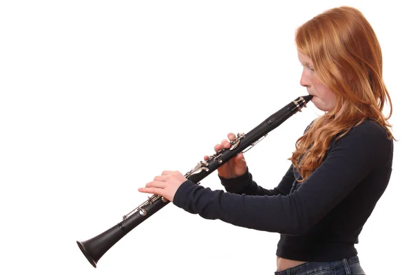 Young clarinet player — Stock Photo, Image